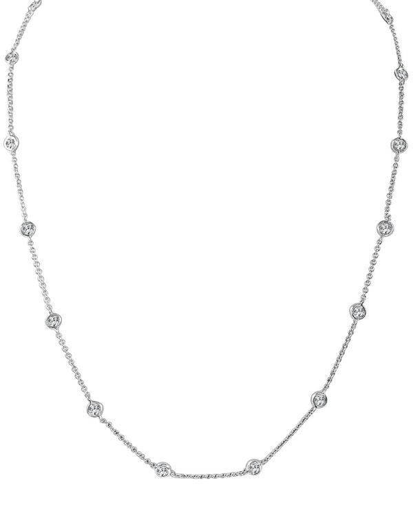 14K Gold Diamond By The Yard Necklace - Image 2