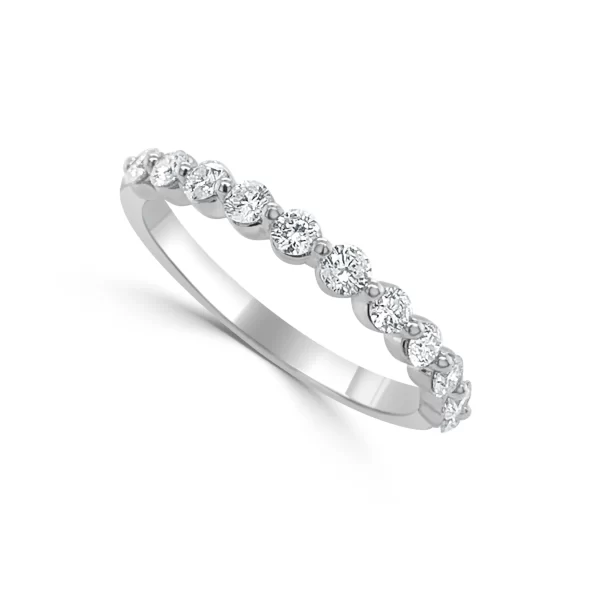 14K Gold Diamond 1-Prong Band