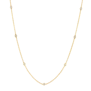 14K Gold Diamond By The Yard Necklace
