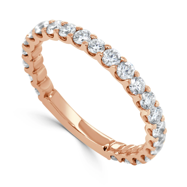 14K Gold Diamond Eternity Band - 3/4 Around - Image 3
