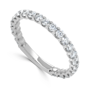 14K Gold Diamond Eternity Band - 3/4 Around