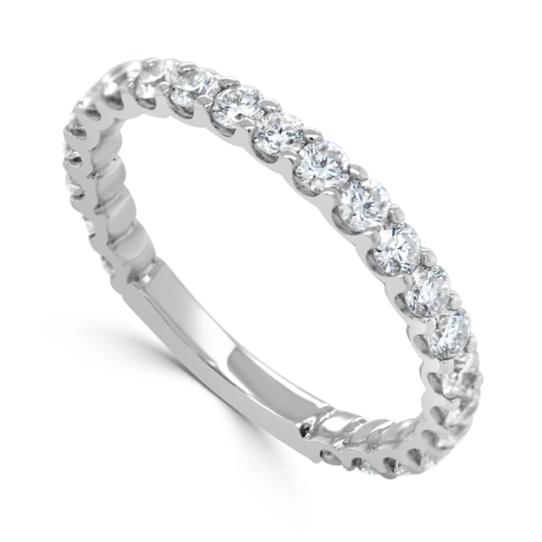 14K Gold Diamond Eternity Band - 3/4 Around