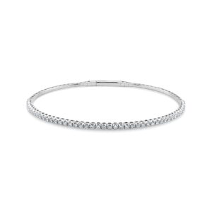 14K Gold Diamond Flex Bangle
