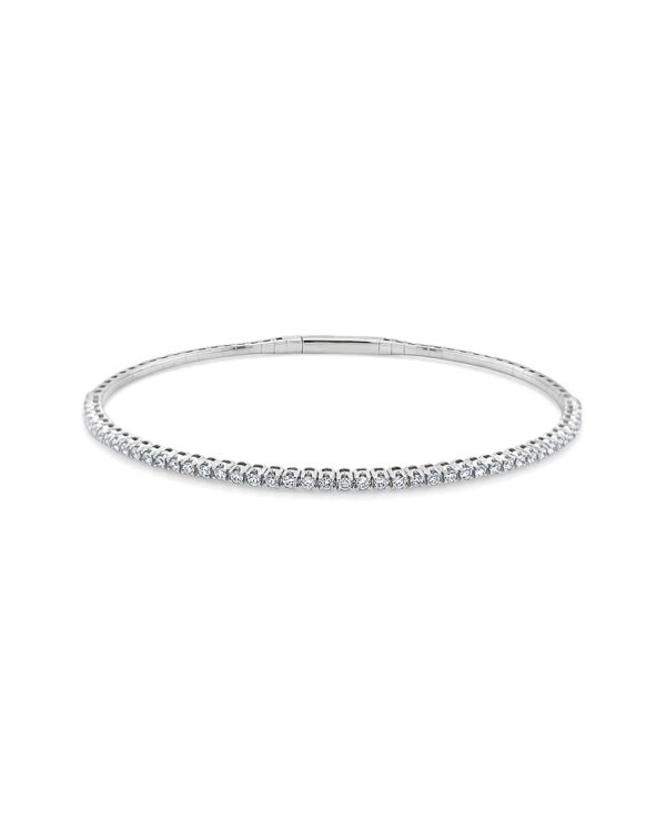 14K Gold Diamond Flex Bangle