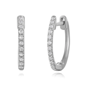 14K Gold Diamond Huggies 0.28ctw