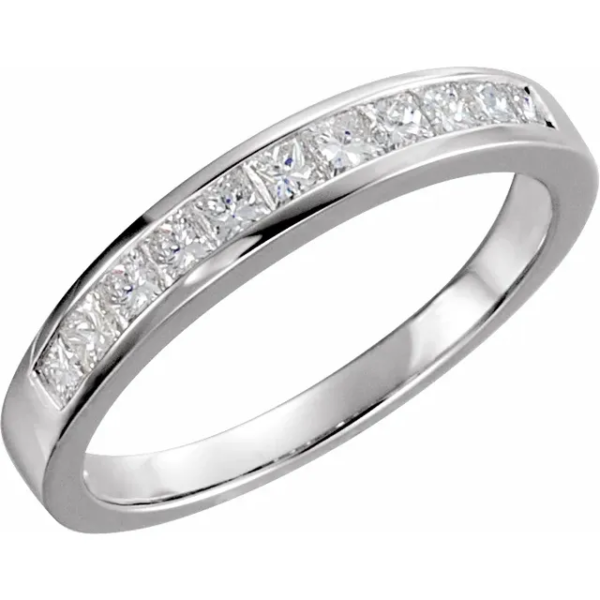 14K Gold Diamond Channel Set Band