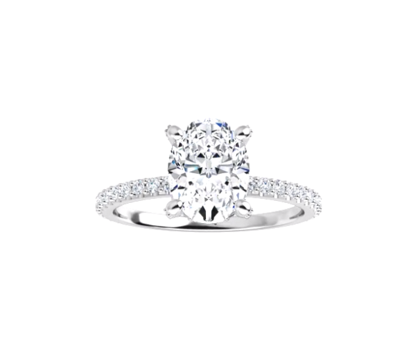 Accented Solitaire Engagement Ring - Image 4