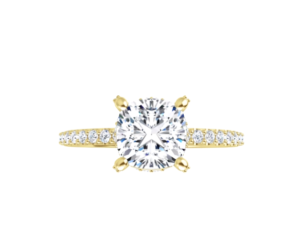 Accented Solitaire Engagement Ring - Image 2