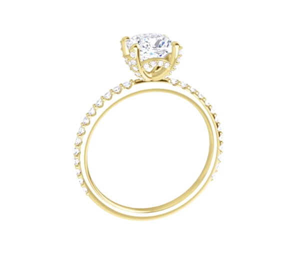 Accented Solitaire Engagement Ring