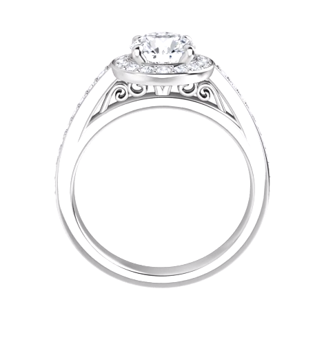 Oval Halo Engagement Filigree Vintage Ring Style LY71932 – Lyght Jewelers